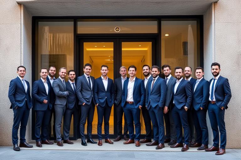 Façana de les oficines i equip de Riu Dret Advocats a Barcelona